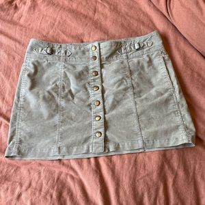Button Up Corduroy Skirt
